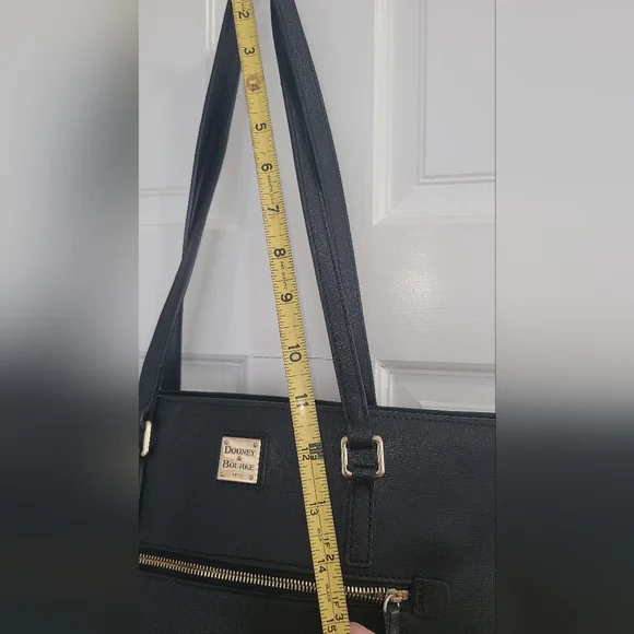 Dooney & Bourke Black Tote with Gold Accents - Picture 4 of 11
